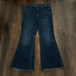 American Eagle next level super high waisted flare jeans